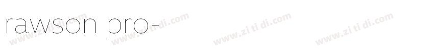 rawson pro字体转换